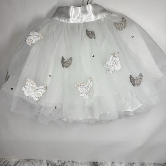 Pottery Barn Kids x Monique Lhuillier Butterfly Tulle Tutu Embroidery Satin 3 + - Picture 4 of 7